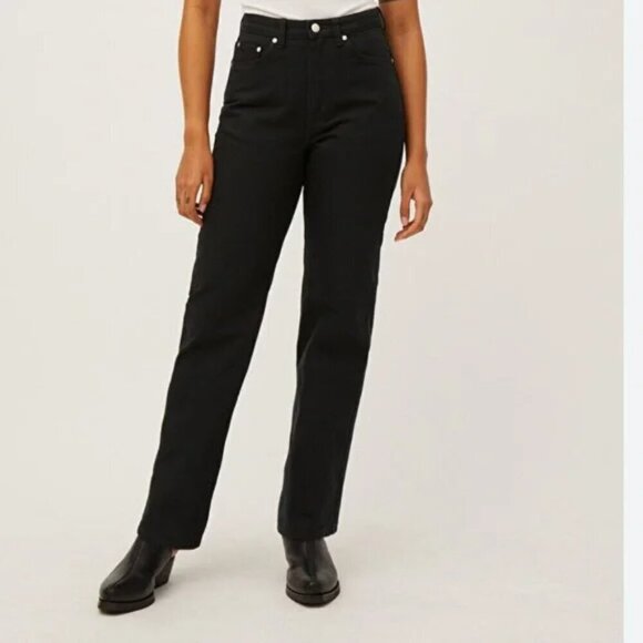 Weekday | Rowe Extra High Waisted Black Jeans - Picture 1 of 7